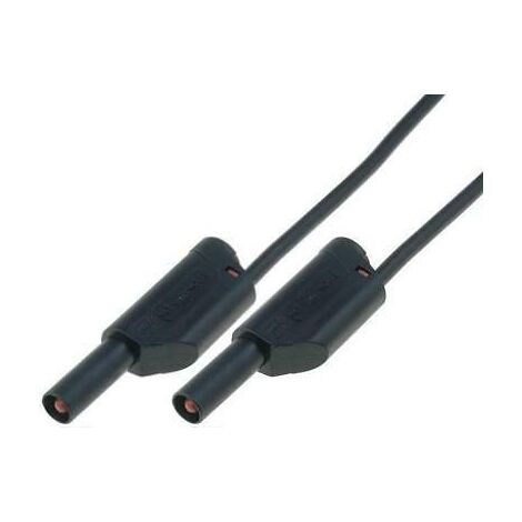 Cable De Prueba 2metros NEGRO Con Babanas De 4mm 16Amp