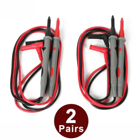 Cable de prueba para multímetro digital LCD de CA/CC (2 pares)