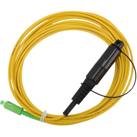 Câble de raccordement à Fiber optique, étanche, monomode, blindé, connecteur de contact physique coudé SC, 3 mètres/9,8 pieds