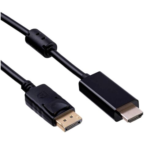 Câble de raccordement Akyga Fiche mâle DisplayPort, Fiche mâle HDMI-A 1.8 m noir AK-AV-05 Câble HDMI C831942