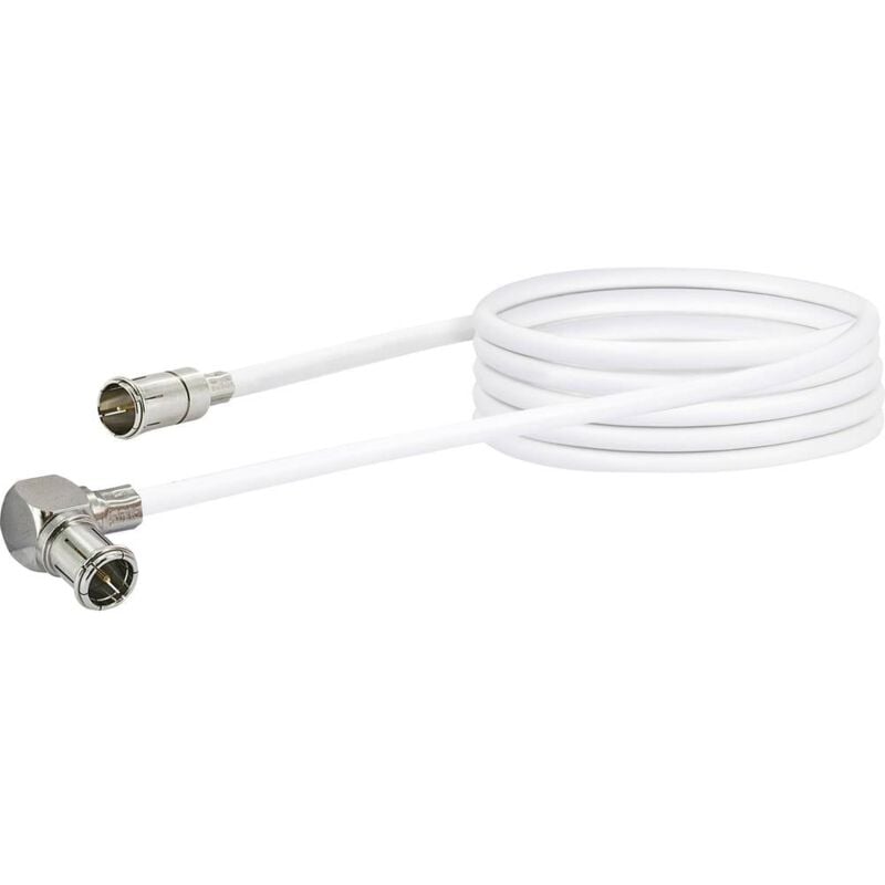 Markenartikel - Schwaiger antenne Câble de raccordement [1x f à raccord rapide - 1x Mini dat mâle] 1.50 m 90 dB blanc