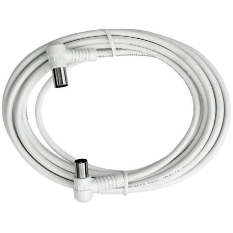 Câble de raccordement Axing BAK 253-00 [1x antenne mâle 75 Ω - 1x antenne femelle 75 Ω] 2.50 m blanc