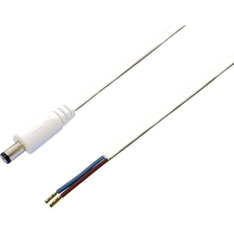 Câble de raccordement basse tension TRU COMPONENTS TC-2511310 DC mâle - extrémité(s) ouverte(s) 5.50 mm 2.10 mm 0.50 m 1 pc(s) D939591