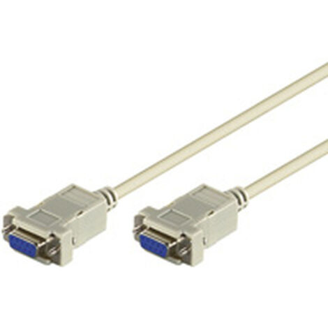 Câble de Raccordement D-SUB 9 Broches, Femelle-Femelle, Série Null Modem, Prise femelle D-SUB/RS-232 (9 pôles)  Prise femelle D-SUB/RS-232 (9 pôles). Longueur de câble 2 m