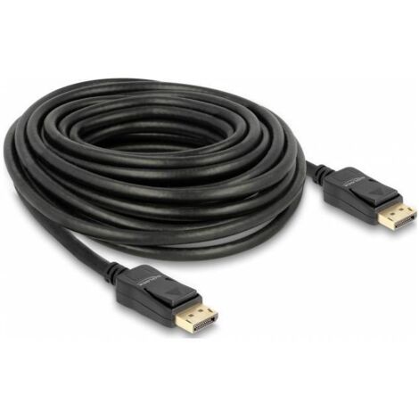Câble de raccordement Delock DisplayPort Fiche mâle DisplayPort 10 m noir 84862 blindage triple, contacts dorés, 4K UHD Câble DisplayPort Y466363