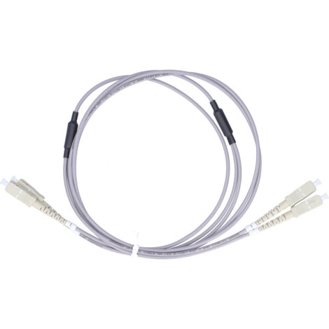 Câble de raccordement en fibre optique multimode blindé 2 fibres SC/UPC - Gris (3 mètres)