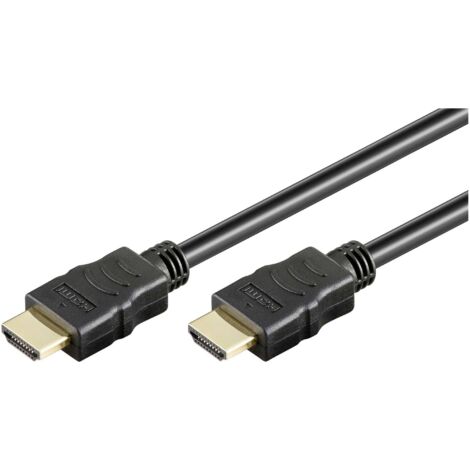 Câble de raccordement Goobay HDMI Fiche mâle HDMI-A, Fiche mâle HDMI-A 20.00 m noir 38523 4K UHD, doré, eARC Câble HDMI