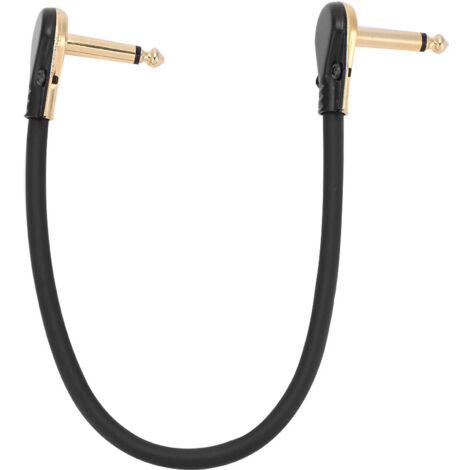 Câble de raccordement guitare plat 30cm avec fiche coudée 1/4" pour pédalier