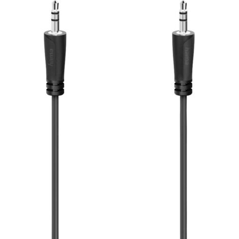 Câble de raccordement Hama 00205116 Jack audio [1x Jack mâle 3.5 mm - 1x Jack mâle 3.5 mm] 5 m noir