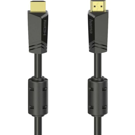 Câble de raccordement Hama HDMI Fiche mâle HDMI-A, Fiche mâle HDMI-A 10.00 m noir 00205009 4K UHD Câble HDMI W431402