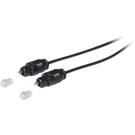 Câble de raccordement Kash 30L501 [1x Toslink mâle (ODT) - 1x Toslink mâle (ODT)] 1.00 m noir contacts dorés D23652