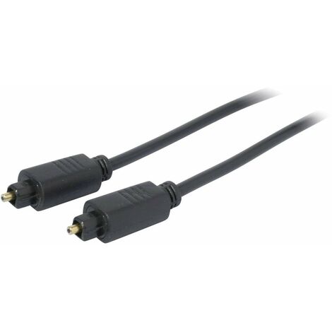 Câble fibre optique audio, connecteur mâle ODT (Toslink), plaqué or, 1,5m -  Hama