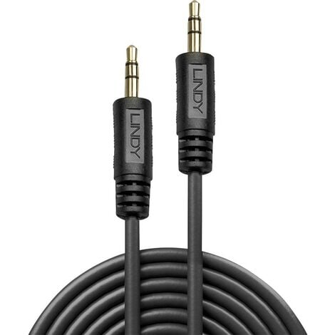 Câble de raccordement LINDY 35641 Jack audio [1x Jack mâle 3.5 mm - 1x Jack mâle 3.5 mm] 1.00 m noir - noir