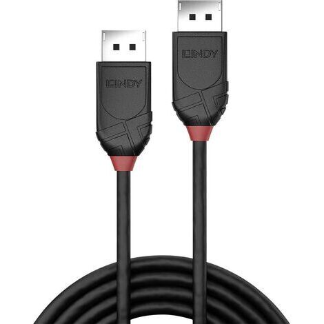 Câble de raccordement LINDY DisplayPort Fiche mâle DisplayPort, Fiche mâle DisplayPort 0.50 m noir 36490 Câble DisplayPort C148251