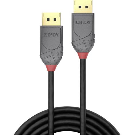 Câble de raccordement LINDY DisplayPort Fiche mâle DisplayPort, Fiche mâle DisplayPort 2.00 m noir 36482 8K UHD Câble DisplayPort C148571