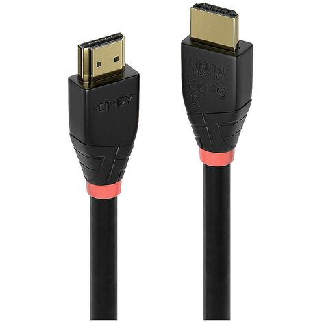 Câble de raccordement LINDY Fiche mâle HDMI-A, Fiche mâle HDMI-A 30.00 m noir 41075 4K UHD Câble HDM