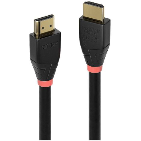 Câble de raccordement LINDY Fiche mâle HDMI-A, Fiche mâle HDMI-A 30.00 m noir 41075 4K UHD Câble HDMI S218992