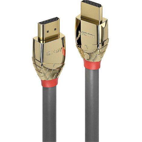 Câble de raccordement LINDY Fiche mâle HDMI-A, Fiche mâle HDMI-A 5.00 m gris 37604 8K UHD Câble HDMI S218942