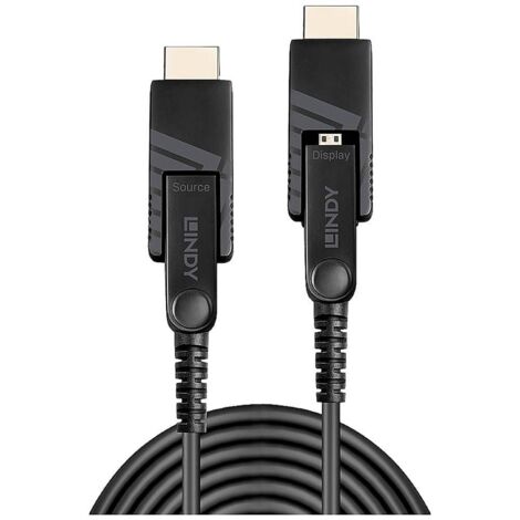 Câble de raccordement LINDY Fiche mâle HDMI-Micro-D, Fiche mâle HDMI-Micro-D 20.00 m noir 38321 4K UHD Câble HDMI S210152