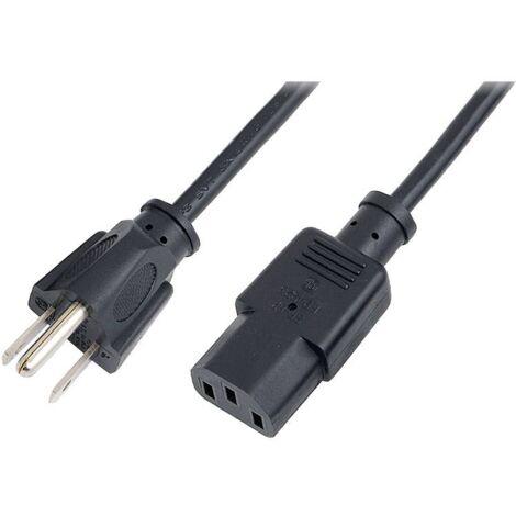 Câble de raccordement LogiLink alimentation [1x Prise NEMA 5-15 - 1x Secteur mâle C13] 1.80 m noir Y254212