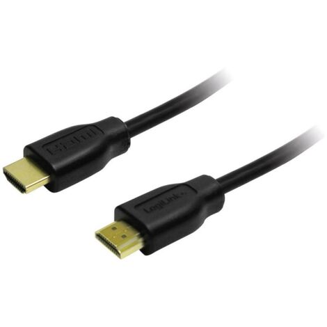Câble de raccordement LogiLink HDMI Fiche mâle HDMI-A, Fiche mâle HDMI-A 7.50 m noir CH0045 4K UHD Câble HDMI R844701