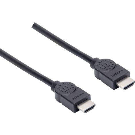 Câble de raccordement Manhattan HDMI Fiche mâle HDMI-A, Fiche mâle HDMI-A 1.50 m noir 355308 4K UHD Câble HDMI R218791