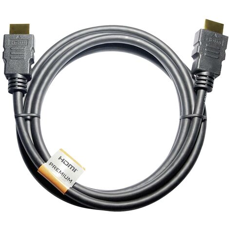 Câble de raccordement Maxtrack HDMI Fiche mâle HDMI-A, Fiche mâle HDMI-A 1.00 m noir C 215-1 L 4K UHD Câble HDMI X525262
