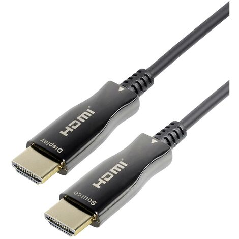 Câble de raccordement Maxtrack HDMI Fiche mâle HDMI-A, Fiche mâle HDMI-A 50.00 m noir C 508-50 ML 4K UHD Câble HDMI X525882