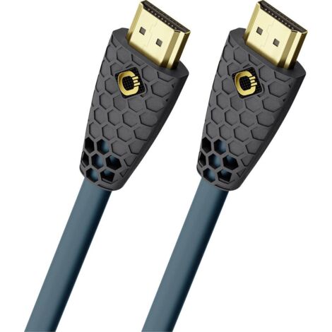 Câble de raccordement Oehlbach HDMI Fiche mâle HDMI-A, Fiche mâle HDMI-A 1.00 m bleu pétrole, anthracite D1C92600 8K UHD Câble HDMI W397152