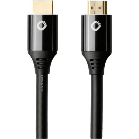 Câble de raccordement Oehlbach HDMI Fiche mâle HDMI-A, Fiche mâle HDMI-A 5.00 m noir D1C92496 8K UHD, contacts dorés Câ