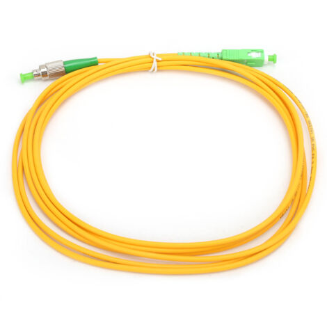 Câble de raccordement optique SC/APC à FC/APC, 3 m, gaine PVC, pour connexion fibre