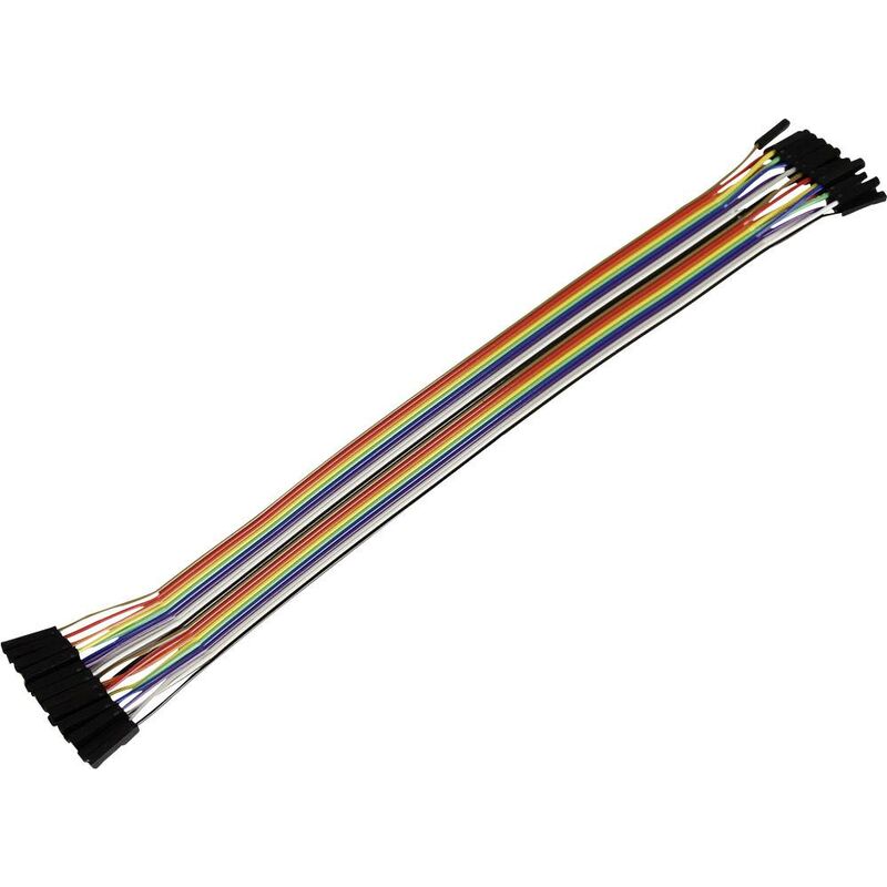 JOY IT RB-CB5-025 C&acirc;ble de cavalier Raspberry Pi&reg;, Banana Pi, Arduino [20x Pontage filaire de prise femelle - 20x Pontage filaire de prise femelle] A075571