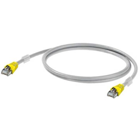 Câble de raccordement réseau informatique RJ45 (croisé) Weidmüller IE-C6FP8LD0004X40X40-Y 1312160004 CAT 6a S/FTP 0.40 m gris ignifuge, avec cliqu A75853