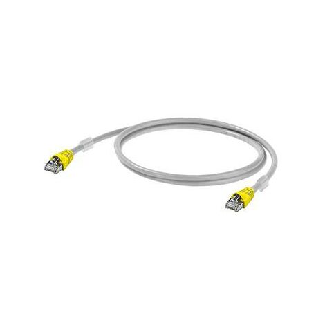 Câble de raccordement réseau informatique RJ45 (croisé) Weidmüller IE-C6FP8LD0050X40X40-Y 1312160050 CAT 6a S/FTP 5.00 m gris certifié UL, ignifu A75825