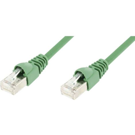 Câble de raccordement réseau informatique RJ45 Telegärtner 100007965 CAT 6a S/FTP vert 0.50 m