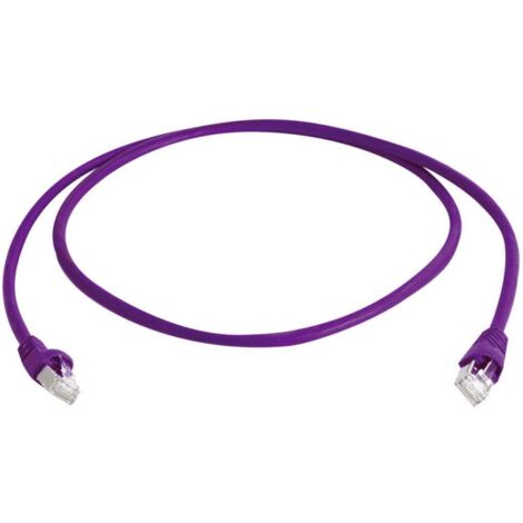 Câble de raccordement réseau informatique RJ45 Telegärtner 100008035 CAT 6a S/FTP violet 0.25 m