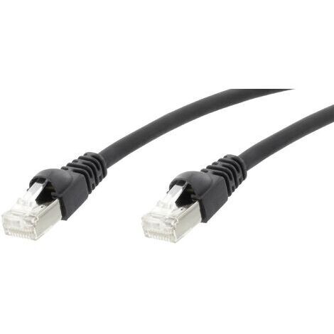 Câble de raccordement réseau informatique RJ45 Telegärtner 100008267 CAT 6a S/FTP noir 2.00 m Q016051