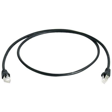 Câble de raccordement réseau informatique RJ45 Telegärtner 100008831 CAT 6a S/FTP noir 7.50 m