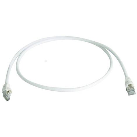 Câble de raccordement réseau informatique RJ45 Telegärtner 100008833 CAT 6a S/FTP blanc 7.50 m S371971