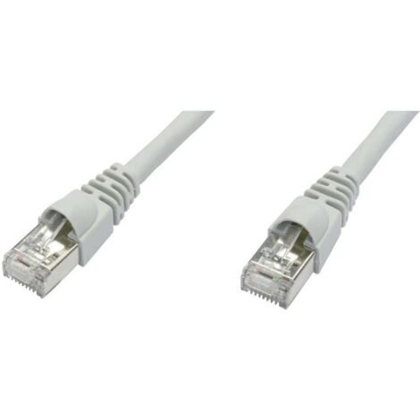Câble de raccordement réseau informatique RJ45 Telegärtner 100009115 CAT 6a S/FTP gris 25.00 m Q016691