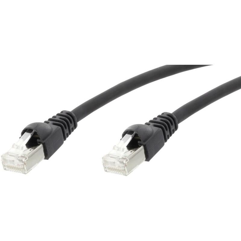 Telegärtner - Câble de raccordement réseau informatique RJ45 L00001A0089 cat 6a s/ftp noir 2.00 m - noir