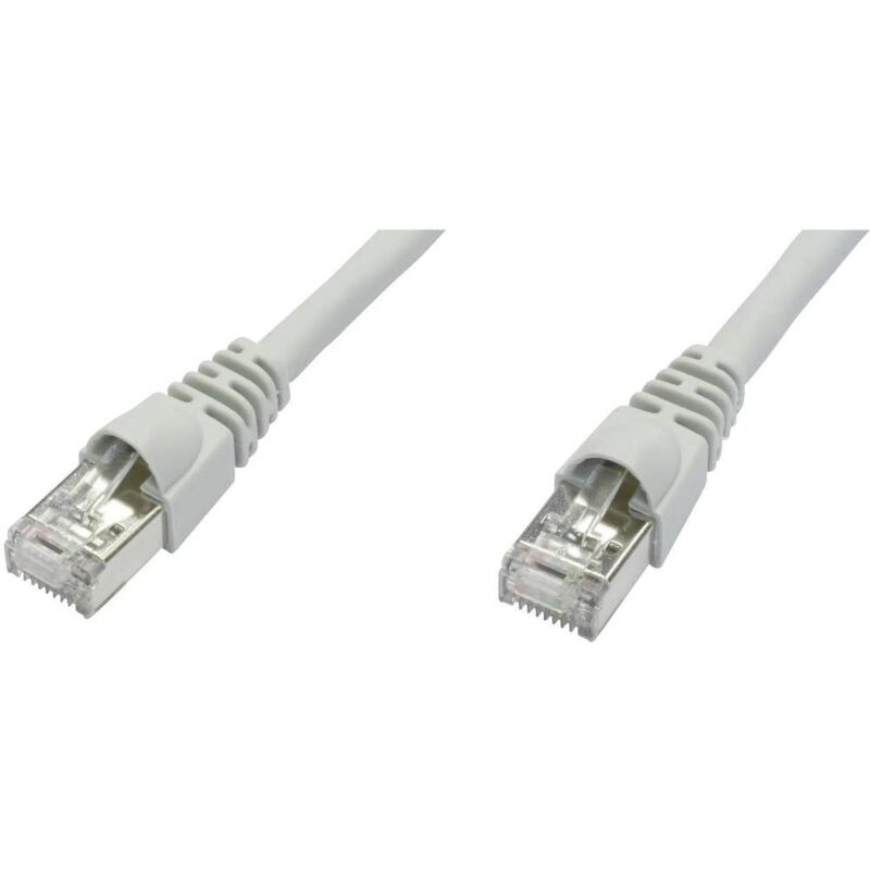 Banyo - Câble de raccordement réseau informatique RJ45 Telegärtner 100008981 cat 6a s/ftp gris 10.00 m