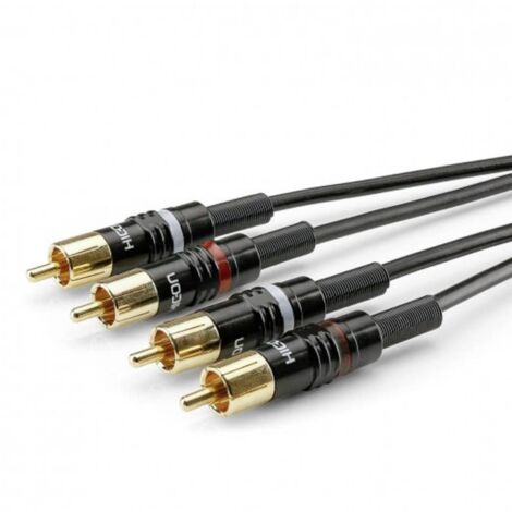 Câble de raccordement Sommer Cable HBP-C2-0300 Jack / Cinch-RCA audio [2x Cinch-RCA mâle - 2x Cinch-RCA mâle] 3.00 m noir Y743362