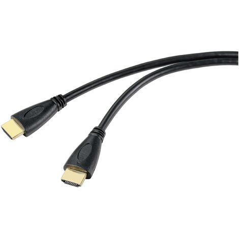 Câble de raccordement SpeaKa Professional HDMI Fiche mâle HDMI-A, Fiche mâle HDMI-A 0.50 m noir SP-10133276 4K UHD, canal de retour audio Câble HD S222902
