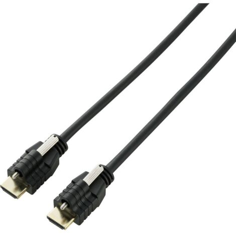 Câble de raccordement SpeaKa Professional HDMI Fiche mâle HDMI-A, Fiche mâle HDMI-A 2.00 m noir SP-9784184 4K UHD, canal de retour audio, contacts W187182