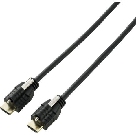 Câble de raccordement SpeaKa Professional HDMI Fiche mâle HDMI-A, Fiche mâle HDMI-A 5.00 m noir SP-9784192 4K UHD, cana