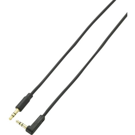 Câble de raccordement SpeaKa Professional SP-7870060 Jack audio [1x Jack mâle 3.5 mm - 1x Jack mâle 3.5 mm] 1.00 m noir contacts dorés, gaine ultr R843931
