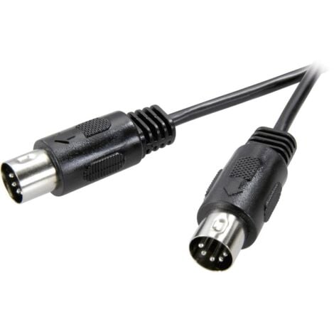 Câble de raccordement SpeaKa Professional SP-7870236 connexion DIN audio [1x diode mâle 5 pôles (DIN) - 1x diode mâle 5 - noir