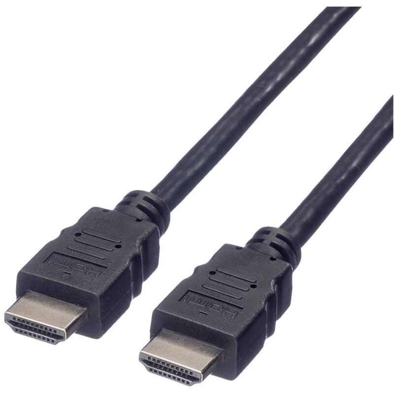 Câble de raccordement Value hdmi Fiche mâle hdmi-a 10.00 m noir 11.99.5558 blindé Câble hdmi S347832