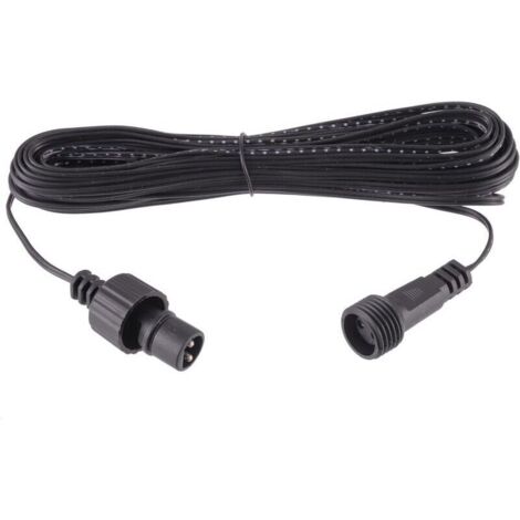 Câble de Rallonge pour Lampe de Noël, 2 Pin Câble de rallonge pour Guirlande Lumineuse, Câble de rallonge étanche IP44 pour Lampe Globe, Lampe Icicle, lumière intérieure et extérieure(10M)